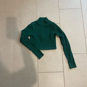 Garage green zip long sleeve size small